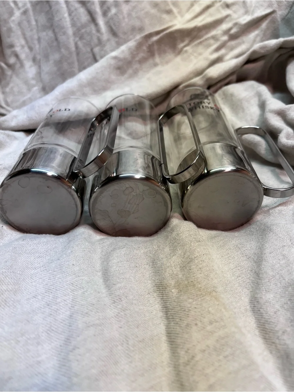 Vintage Suntory Old Whisky Hot Glasses Set of 3 Japanese Barware